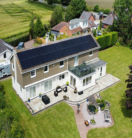 Residential solar panel roof